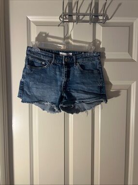 H&M Blue Distressed Denim Cutoff Shorts